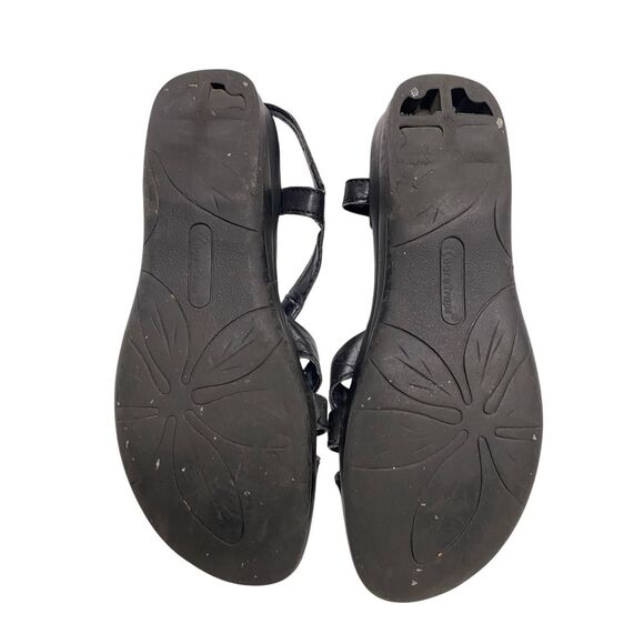 Bare Traps Jovial Wedge Slingback Sandals Leather Strap Medallion Detail 6.5M - Picture 9 of 16